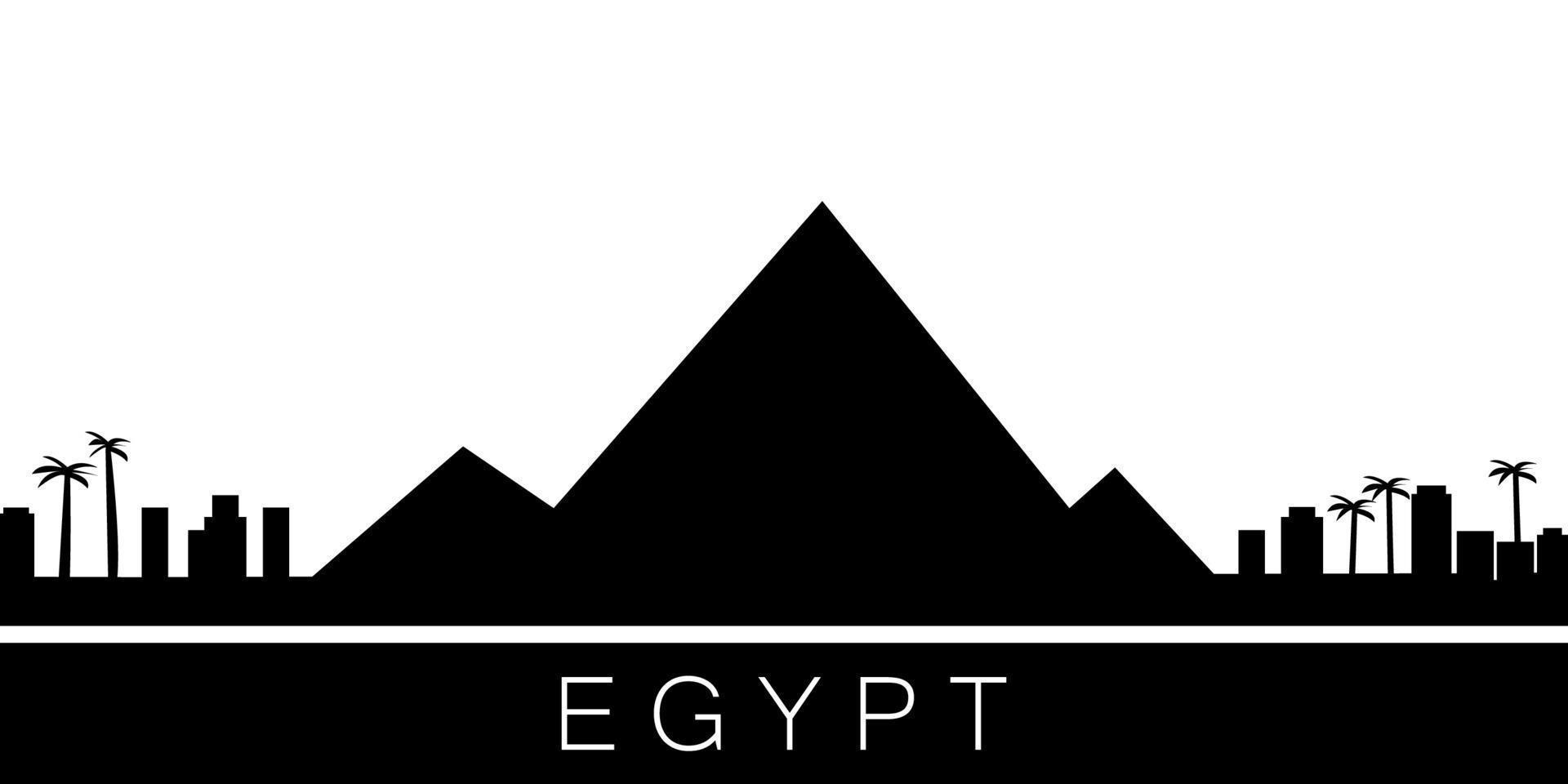 Egypte gedetailleerd horizon vector icoon