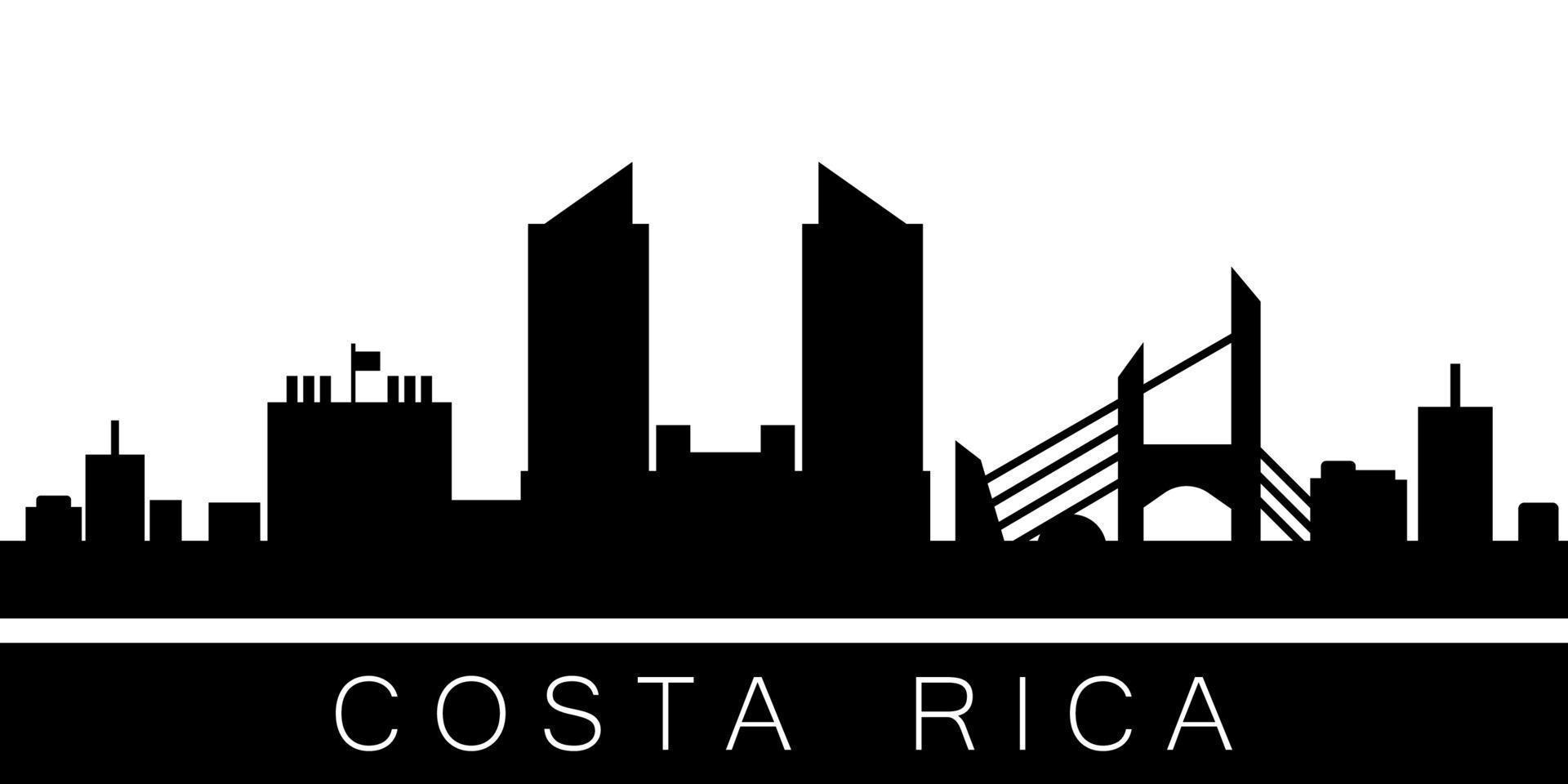 costa rica gedetailleerd horizon vector