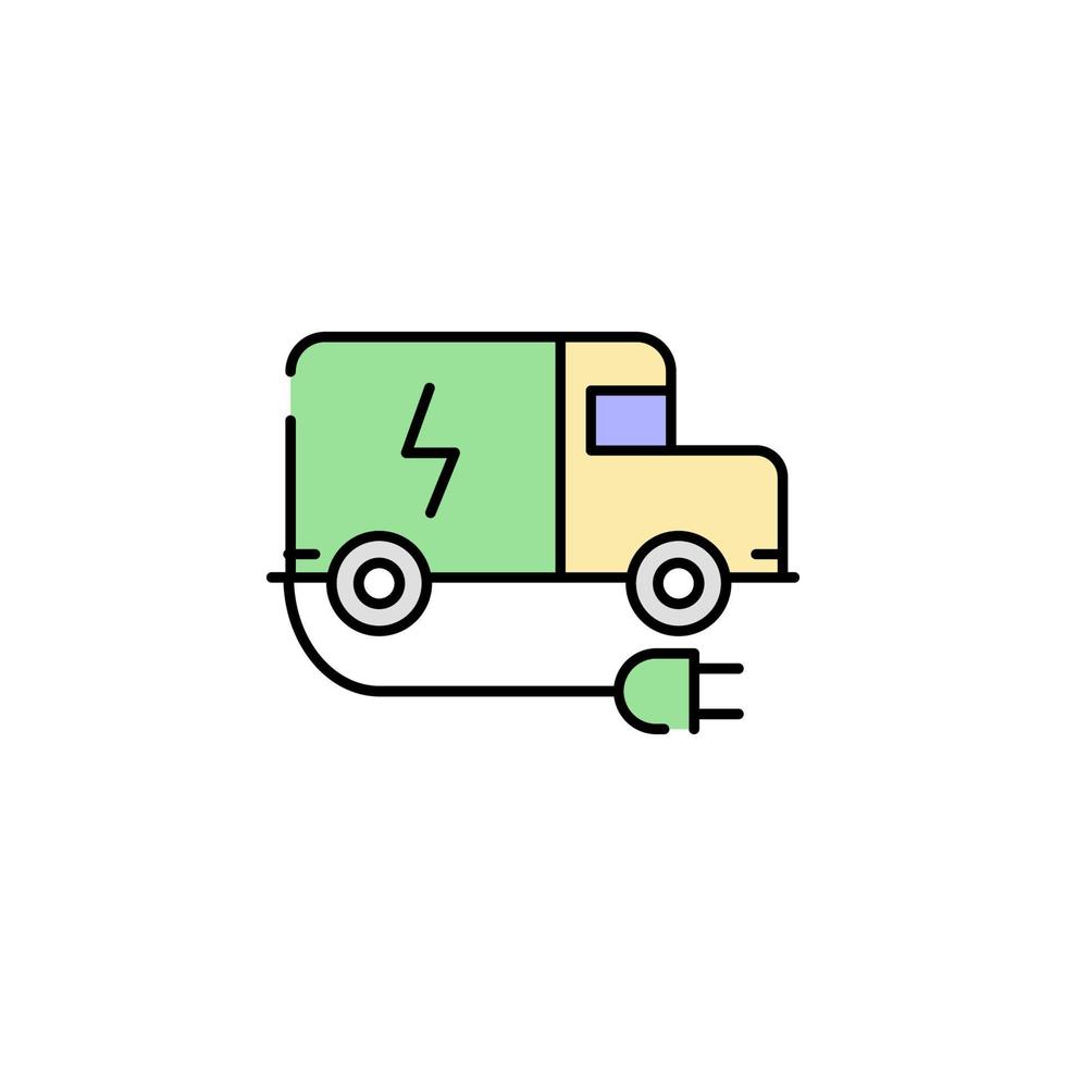 eco vrachtauto vector icoon
