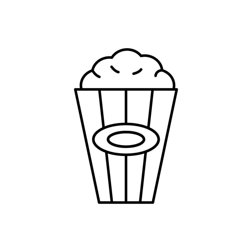 popcorn, voedsel vector icoon