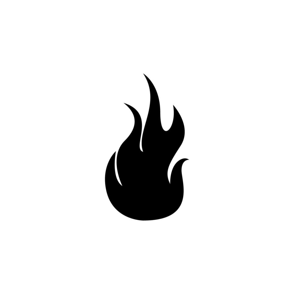 vuur, vlam geïsoleerd gemakkelijk vector icoon