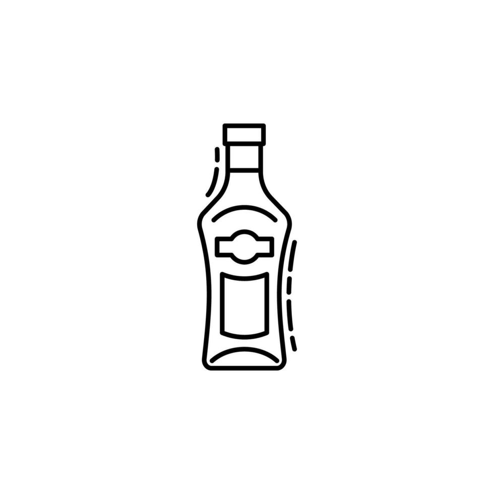 fles van cognac schemer vector icoon