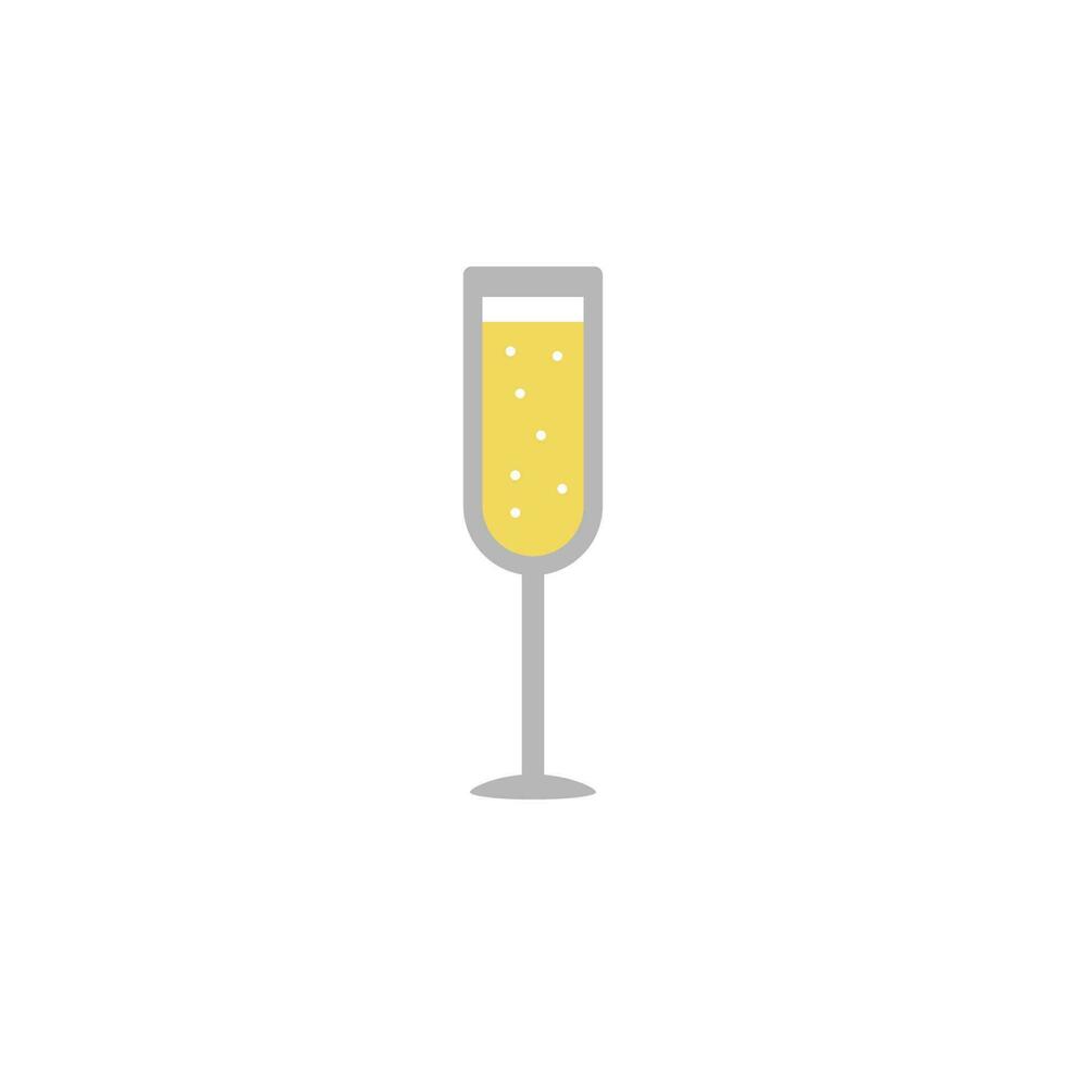 alcohol, Champagne, glas, Kerstmis 2 gekleurde lijn vector icoon