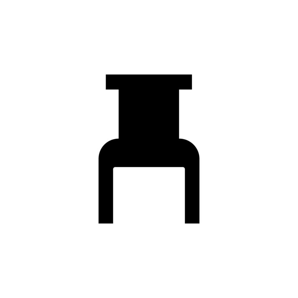 stoel glyph vector icoon
