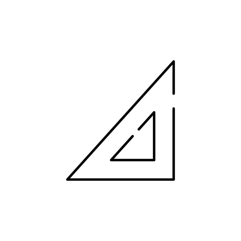 driehoekig heerser vector icoon