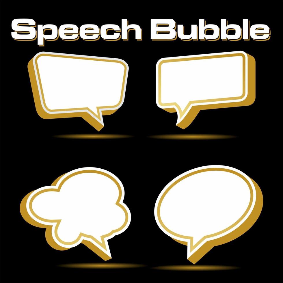 toespraak bubble set vector