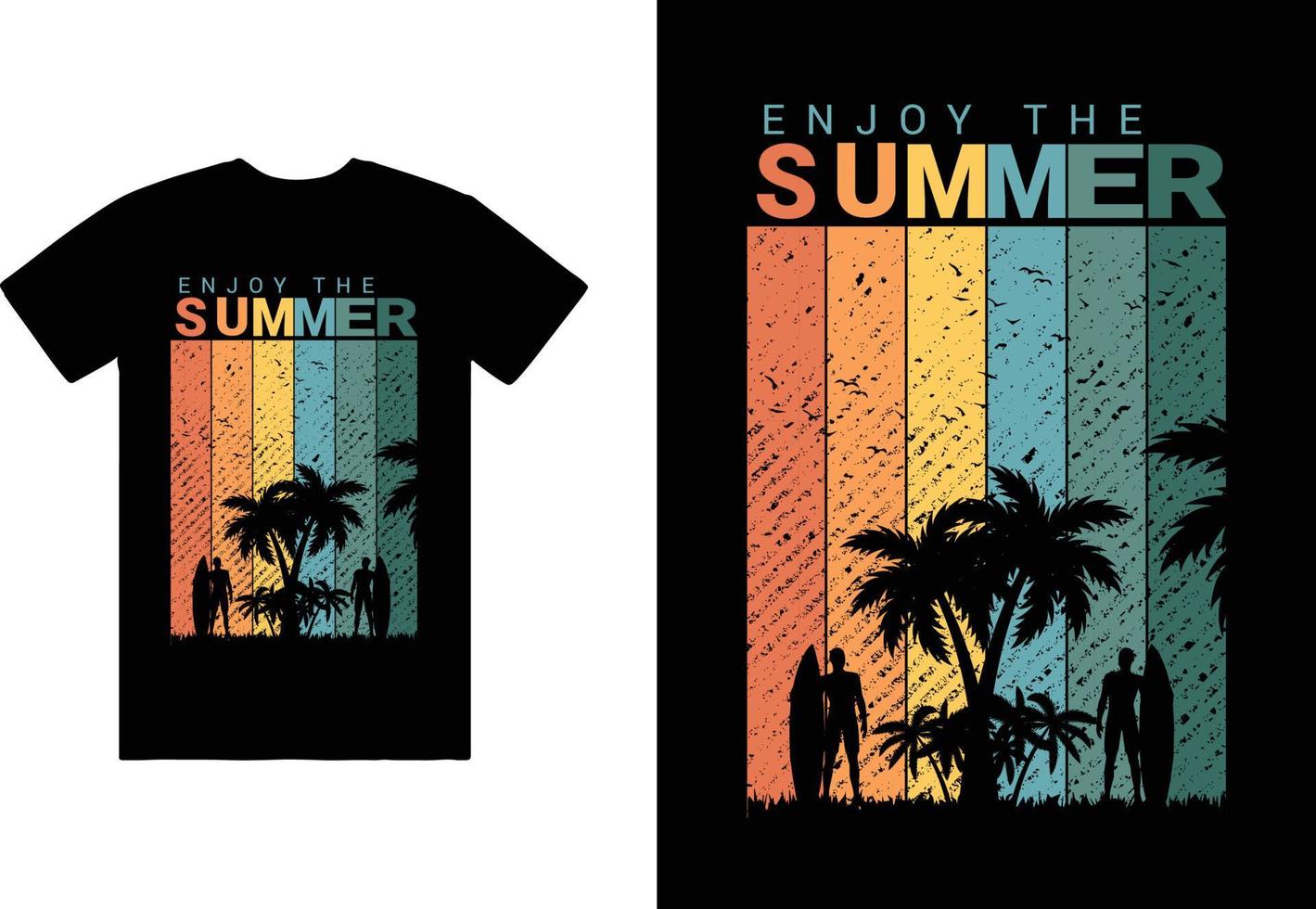 zomer t-shirt ontwerp, Op maat t-shirt ontwerp vector