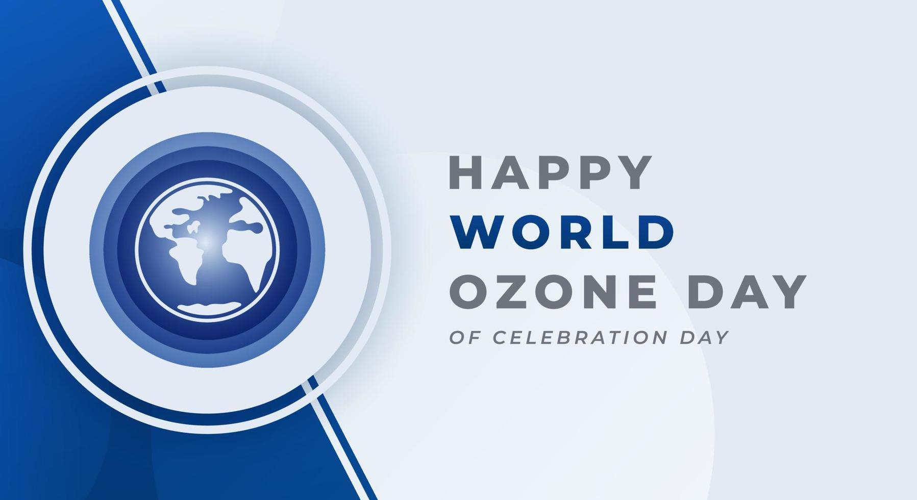 wereld ozon dag viering vector ontwerp illustratie voor achtergrond, poster, banier, reclame, groet kaart