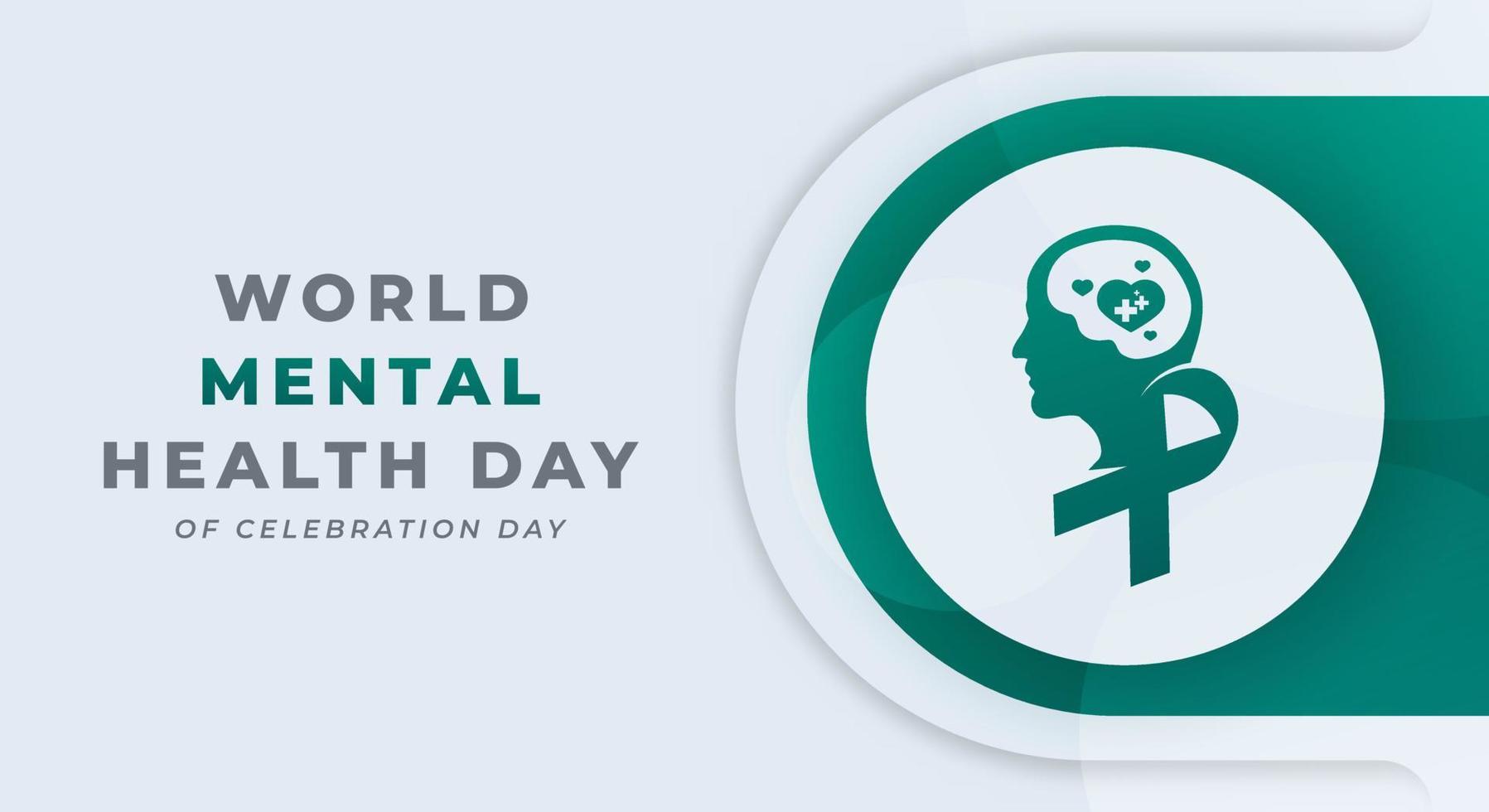 wereld mentaal Gezondheid dag viering vector ontwerp illustratie voor achtergrond, poster, banier, reclame, groet kaart