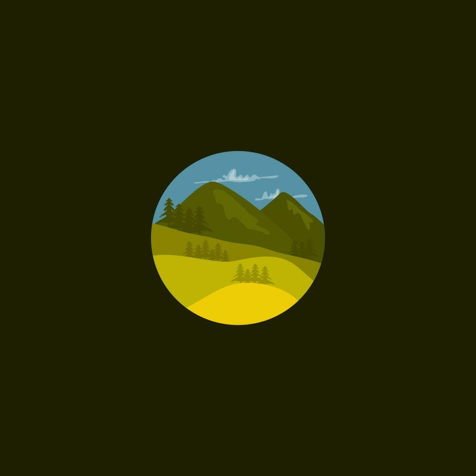 landschap logo sjabloon. vector illustratie.