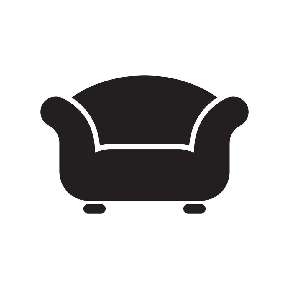 sofa stoel logo pictogram, illustratie ontwerp sjabloon vector