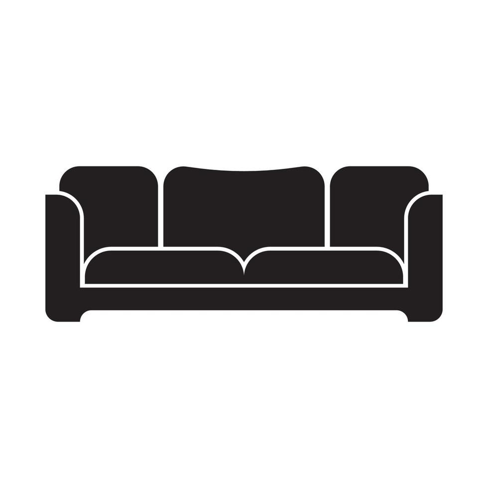 sofa stoel logo pictogram, illustratie ontwerp sjabloon vector