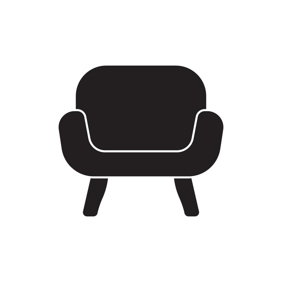 sofa stoel logo pictogram, illustratie ontwerp sjabloon vector