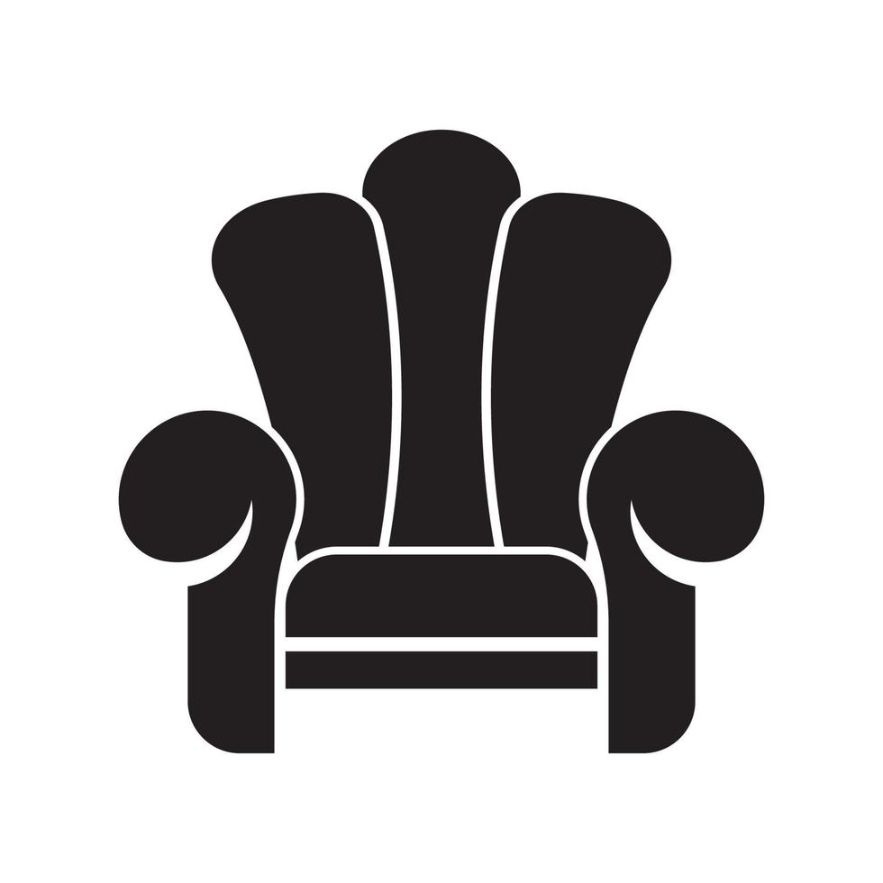sofa stoel logo pictogram, illustratie ontwerp sjabloon vector