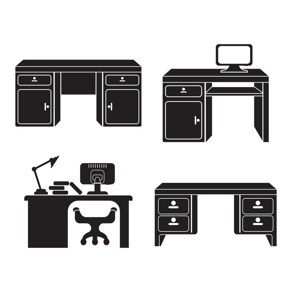 werk bureau logo pictogram, illustratie ontwerp sjabloon vector