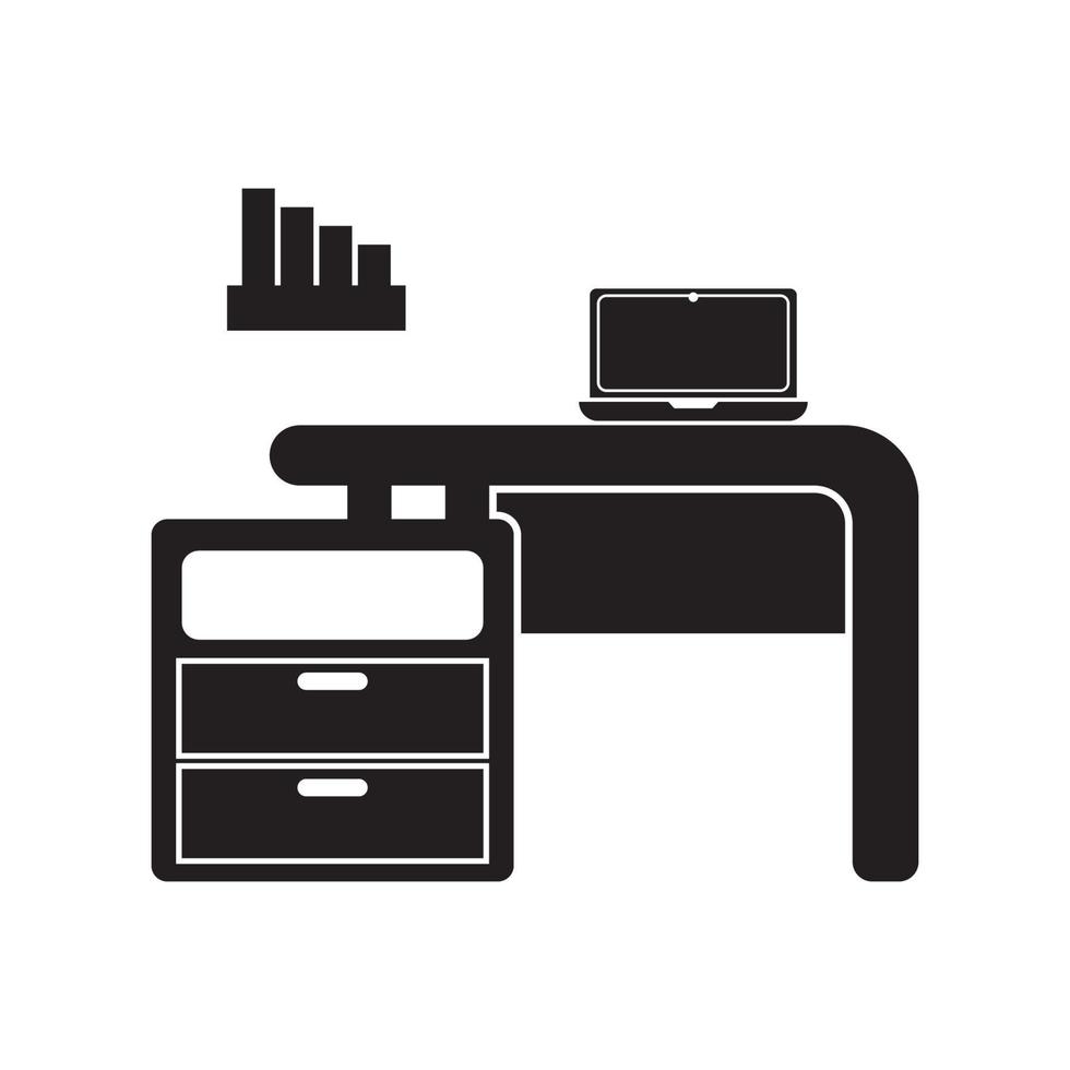 werk bureau logo pictogram, illustratie ontwerp sjabloon vector