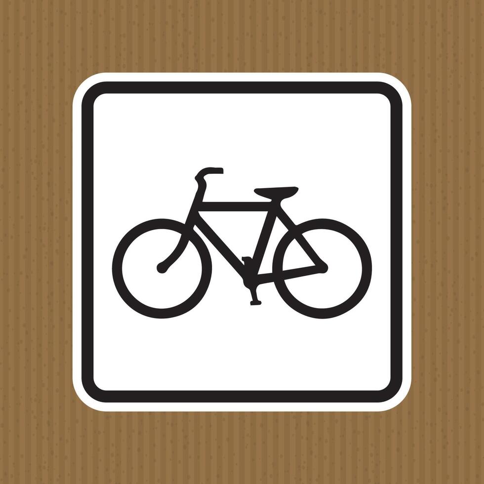 Fietsverkeer waarschuwingsbord geïsoleerd op een witte achtergrond. vector illustratie