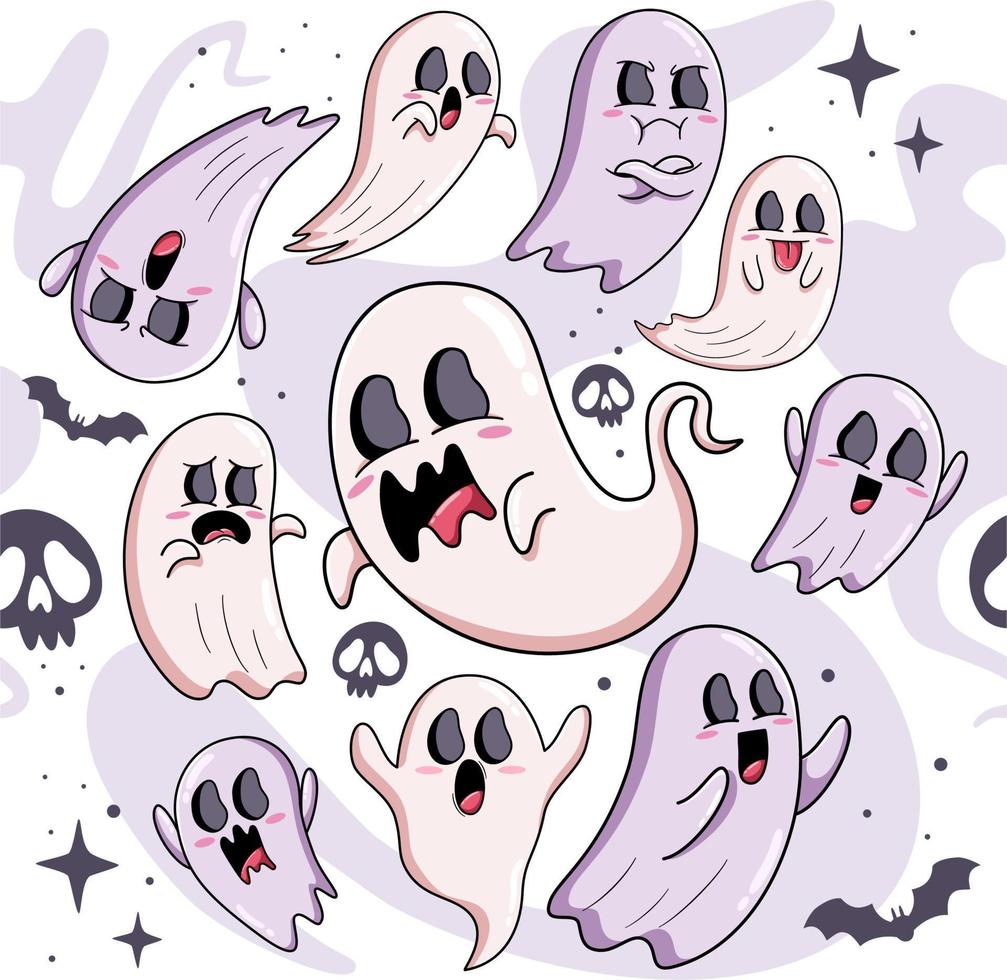 schattig spookachtig geest vector voor halloween partij