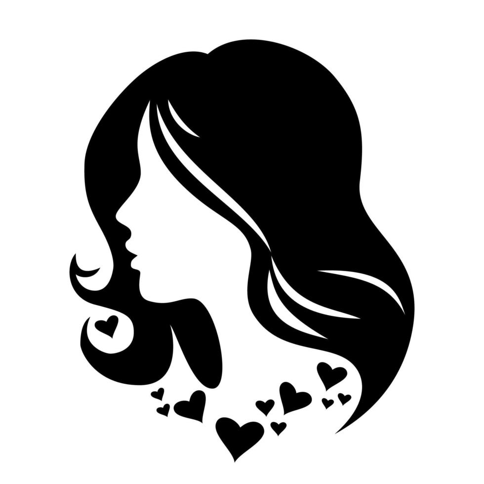 vrouw gezicht silhouet. vector illustratie