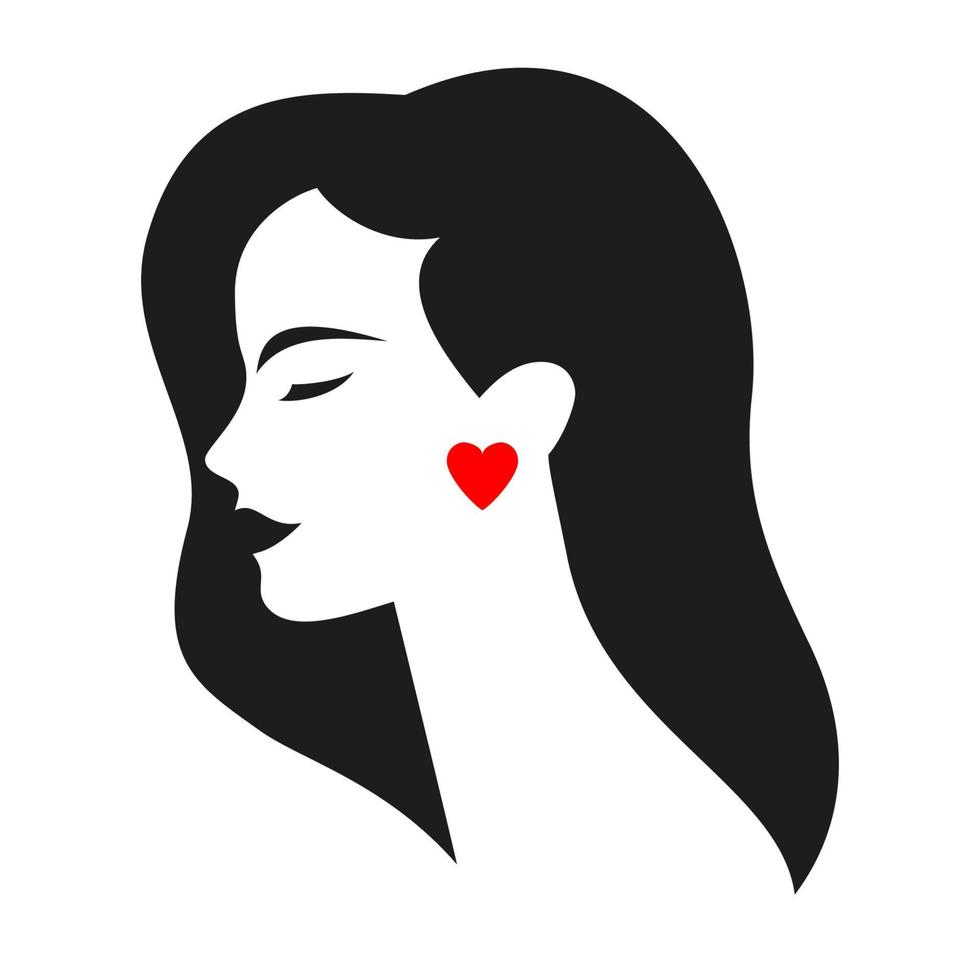 vrouw gezicht silhouet. vector illustratie