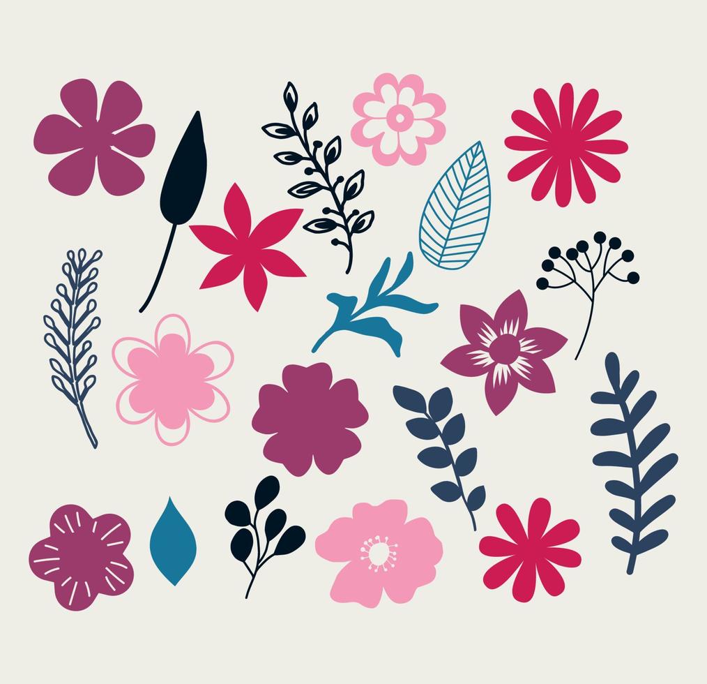 gemakkelijk bloemen vector clip art in helder tonen