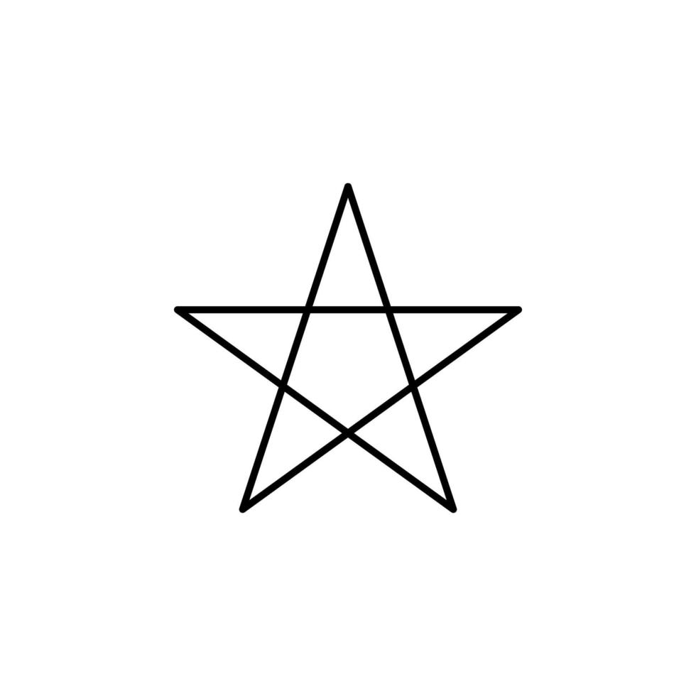 pentagram lijn vector icoon