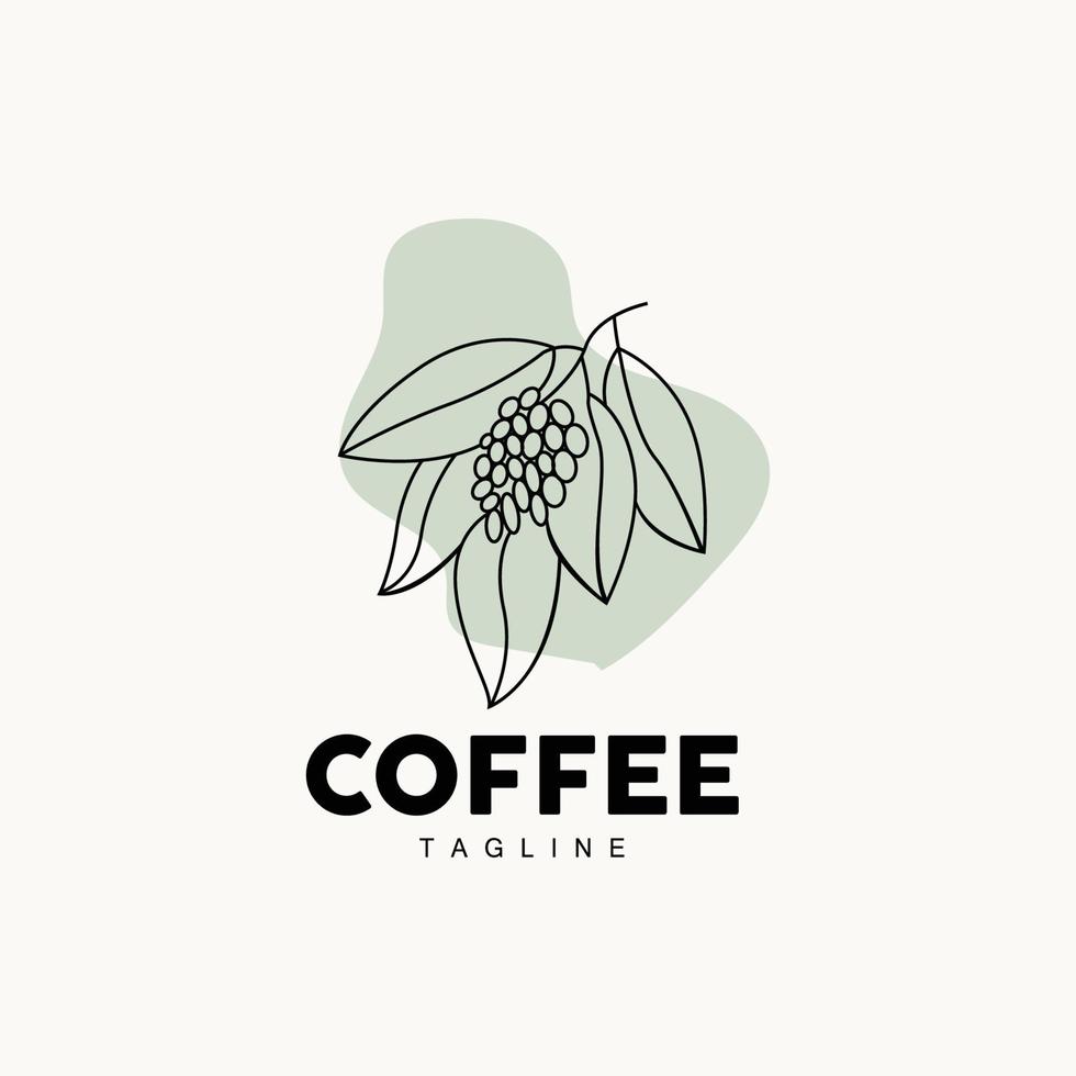 koffie logo, koffie boom ontwerp, cafe drinken vector, icoon merk illustratie symbool vector