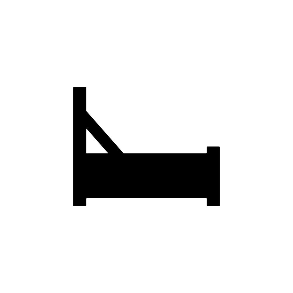 bed glyph vector icoon