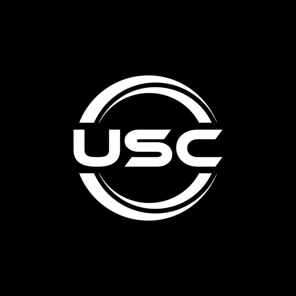 usc brief logo ontwerp in illustratie. vector logo, schoonschrift ontwerpen voor logo, poster, uitnodiging, enz.