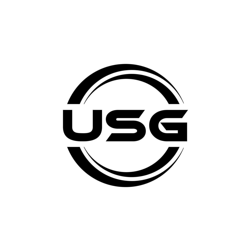 usg brief logo ontwerp in illustratie. vector logo, schoonschrift ontwerpen voor logo, poster, uitnodiging, enz.