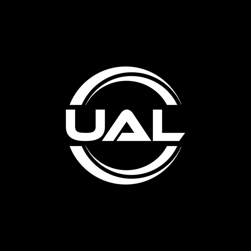 ual brief logo ontwerp in illustratie. vector logo, schoonschrift ontwerpen voor logo, poster, uitnodiging, enz.