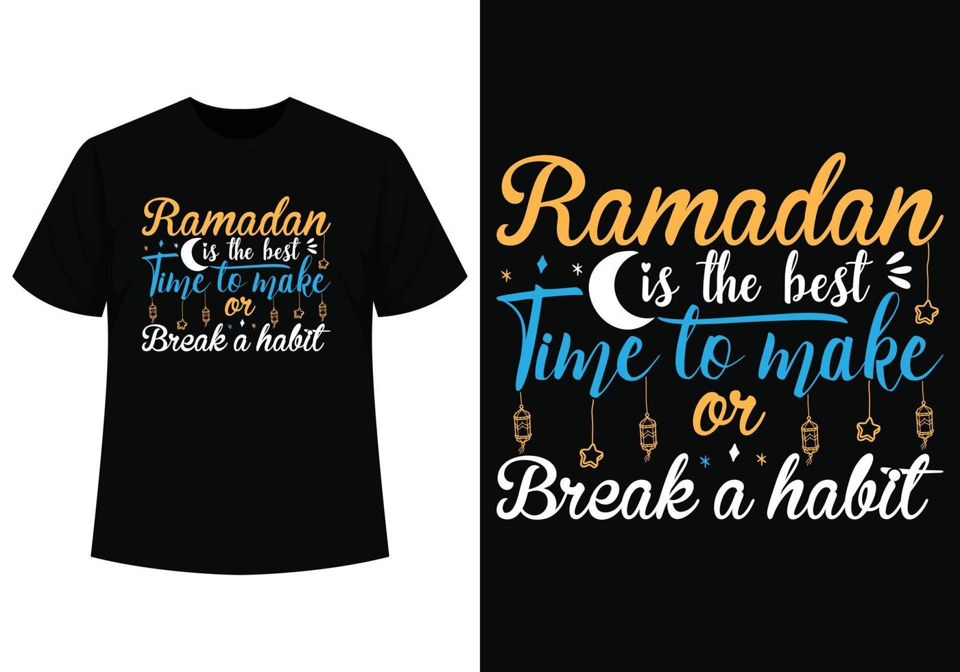 Ramadan is de het beste tijd t-shirt ontwerp vector