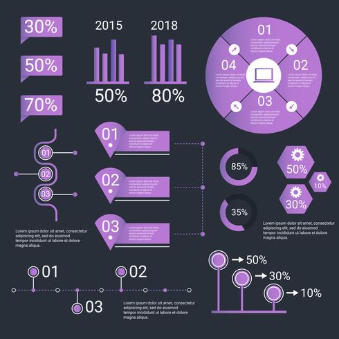 Ultraviolet Infographic elementen Vector