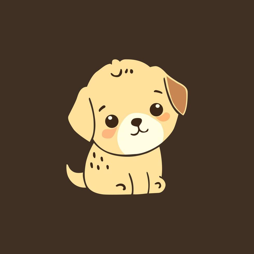 weinig hond puppy grappig ontwerp vector illustratie