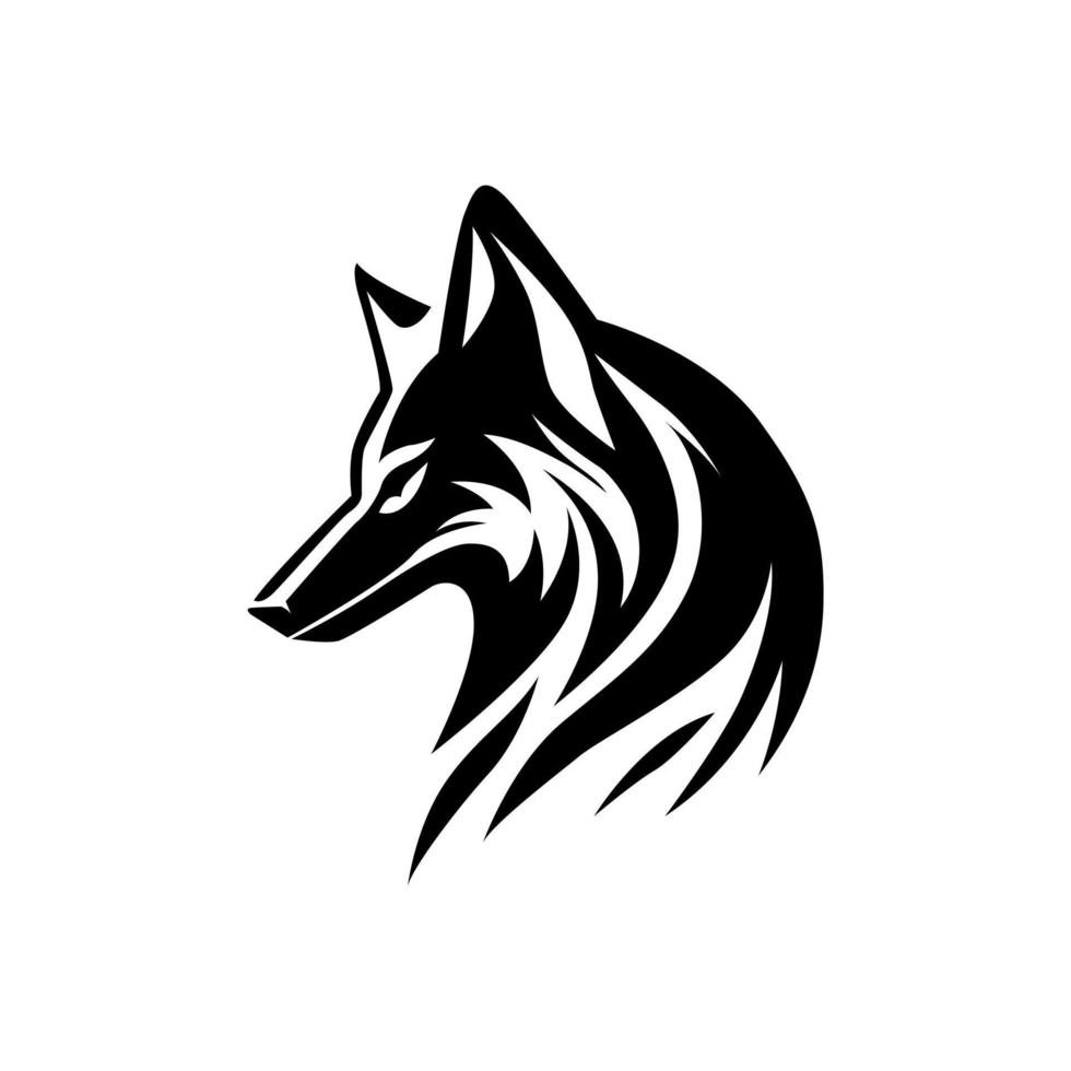 wolf hoofd abstract vector illustratie logo