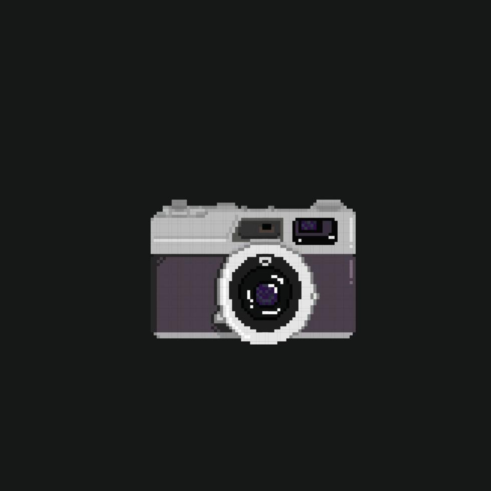 een camera portable in pixel kunst stijl vector