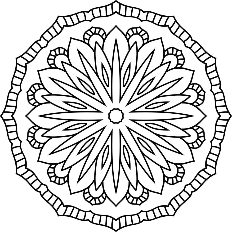 luxe mandala met zwart en wit arabesk patroon Arabisch bloem Islamitisch voor decoratie ornament vector