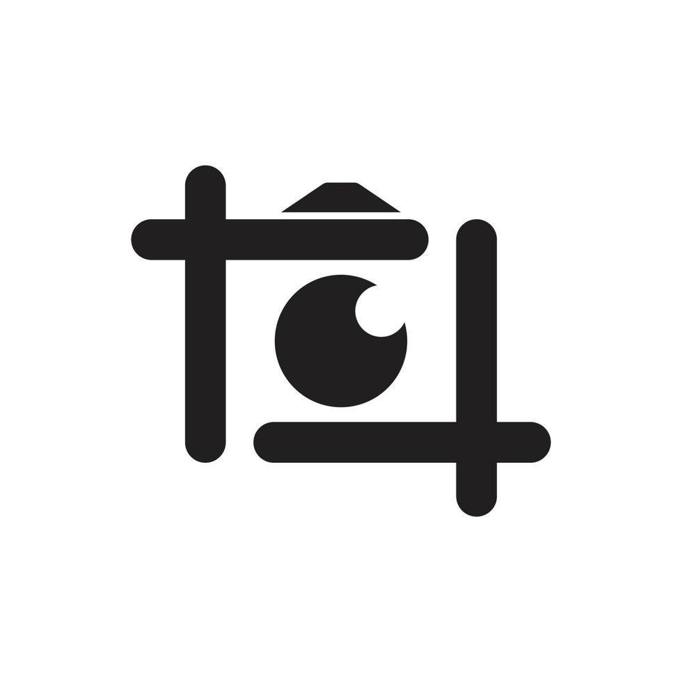 camera pictogram vector