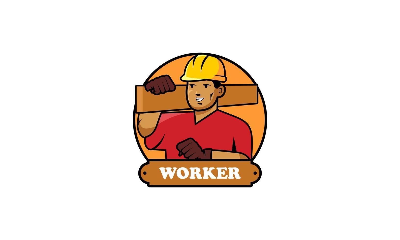 onderhoud arbeider logo vector illustratie