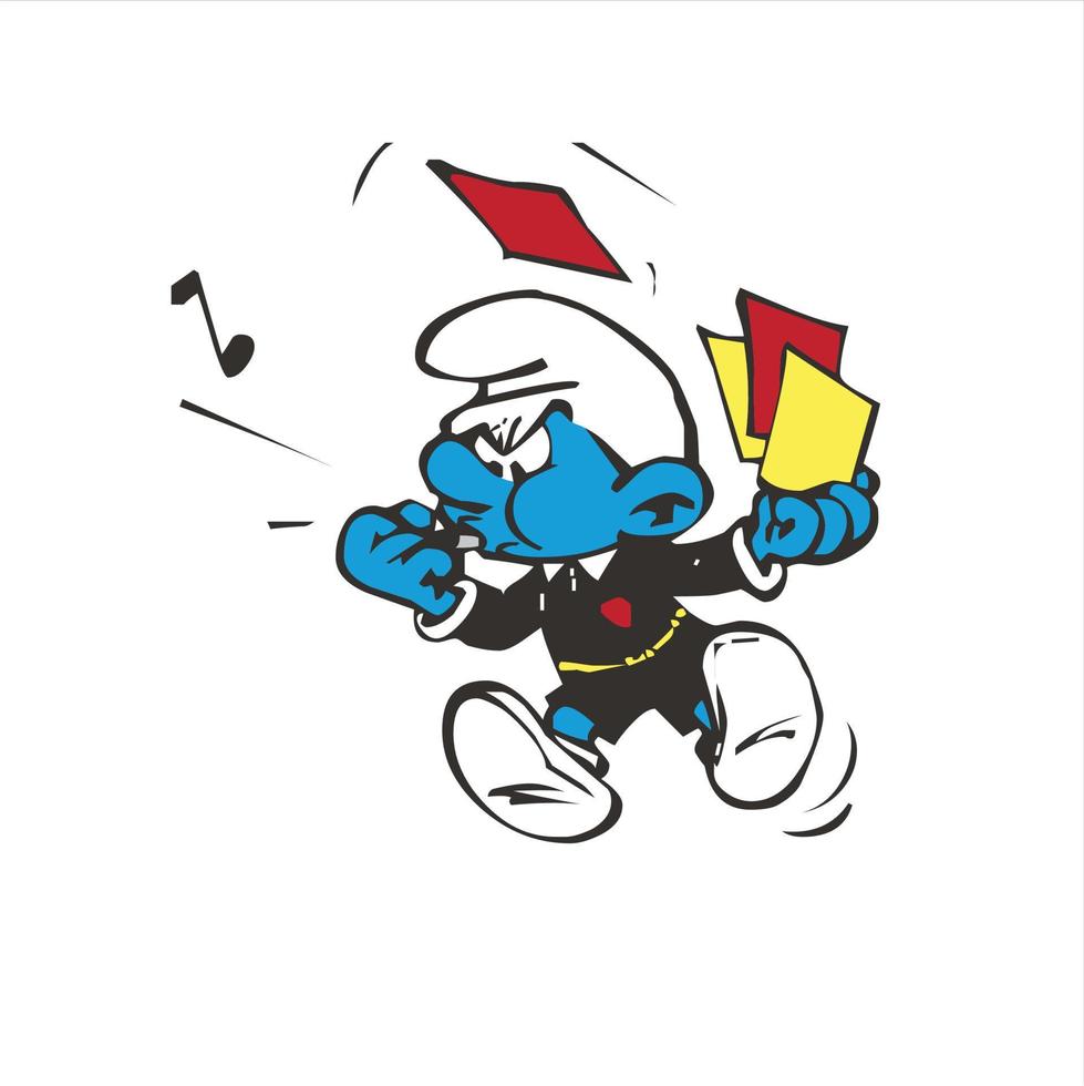 de smurfen grappig houding vector