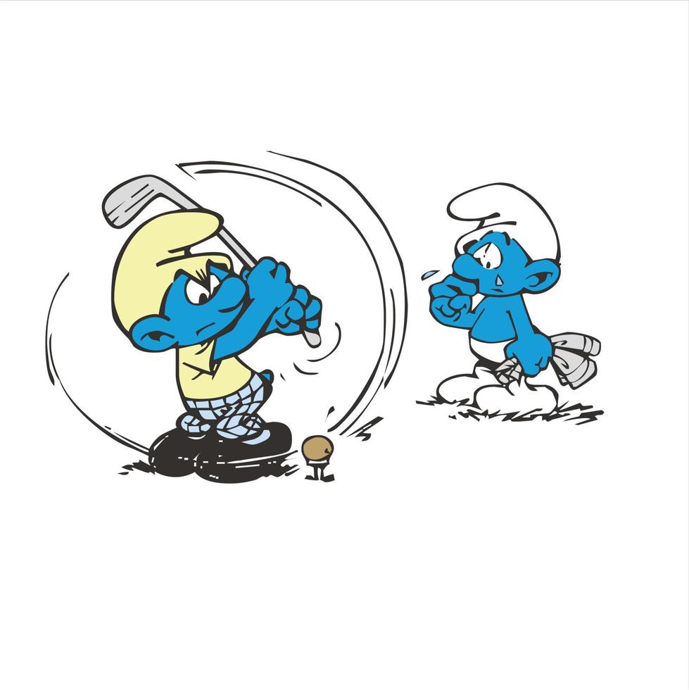 de smurfen grappig houding vector