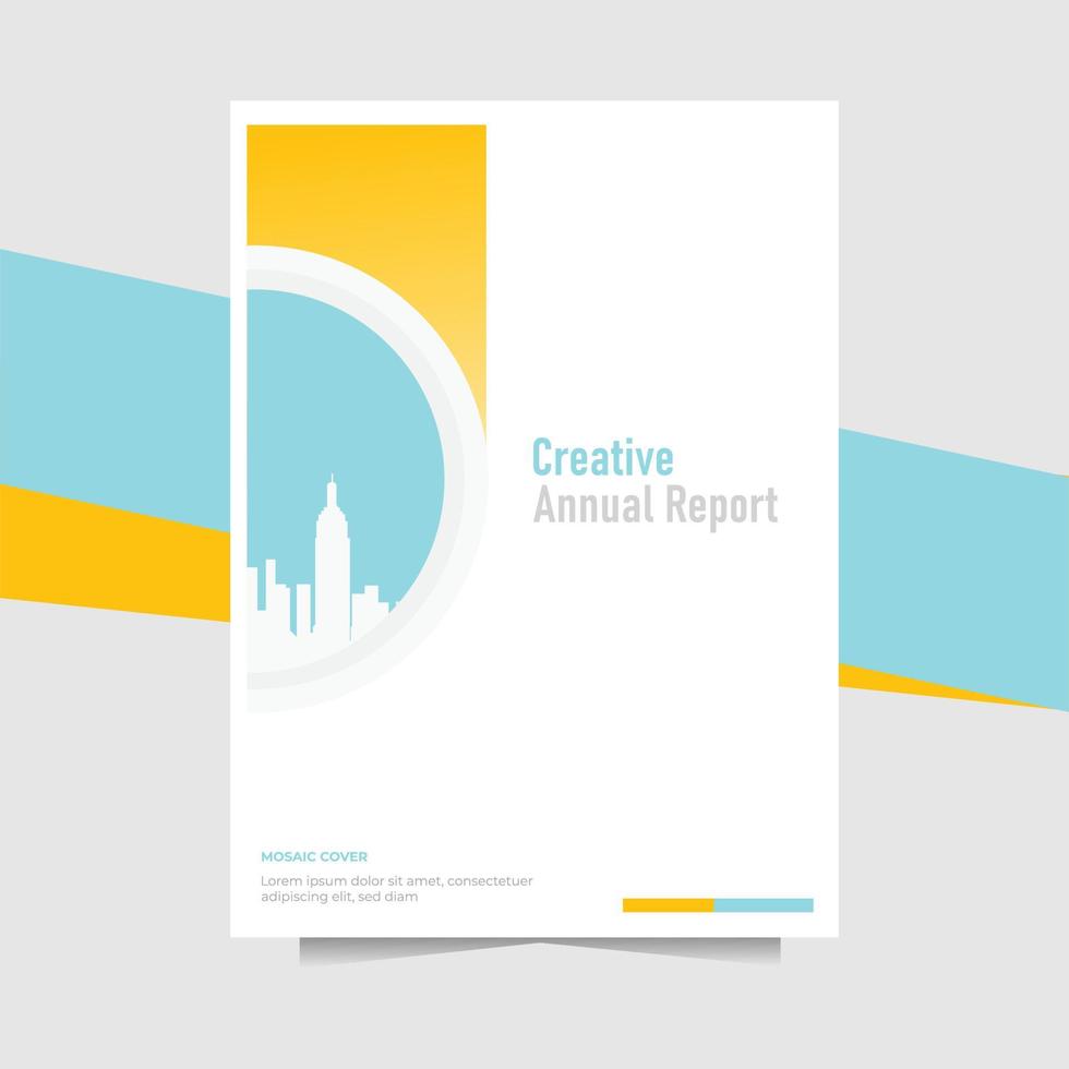 creatief jaar- verslag doen van met modern stijl vector