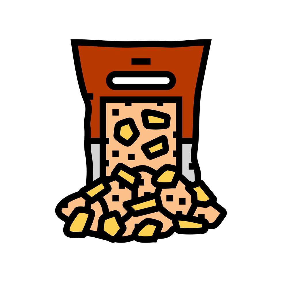 chips roker kleur icoon vector illustratie