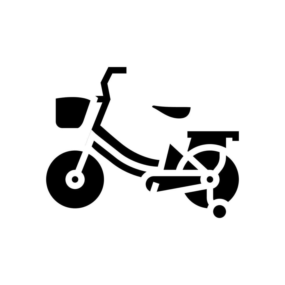 fiets kind vrije tijd glyph icoon vector illustratie