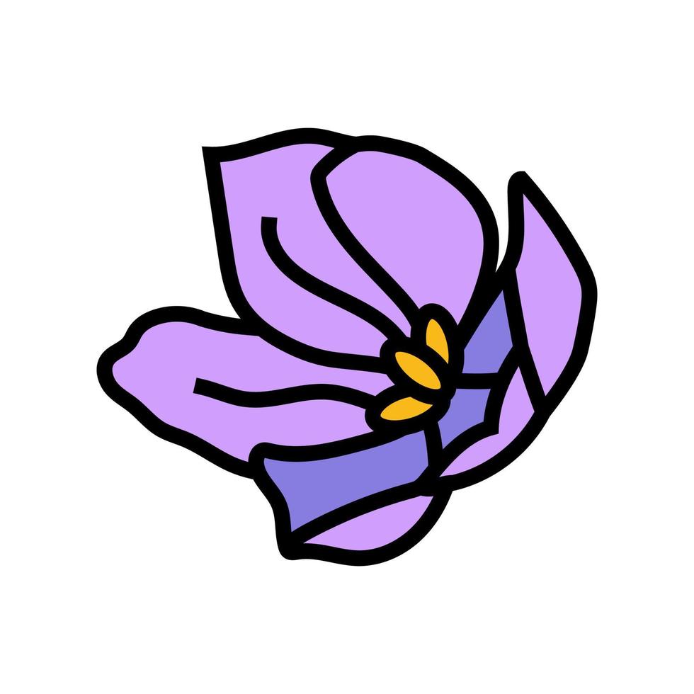 saffraan voedsel kruid kleur icoon vector illustratie