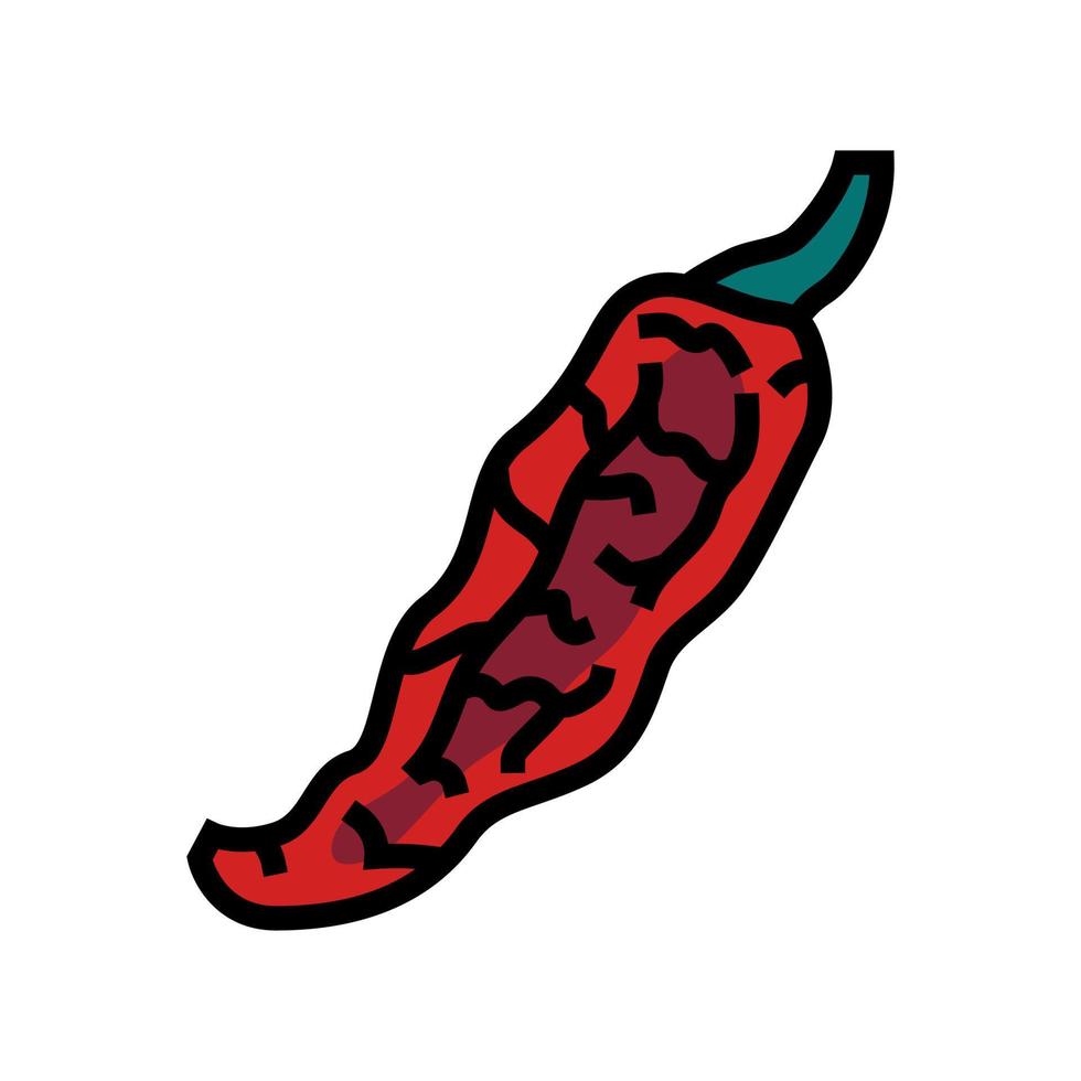 paprika voedsel kruid kleur icoon vector illustratie