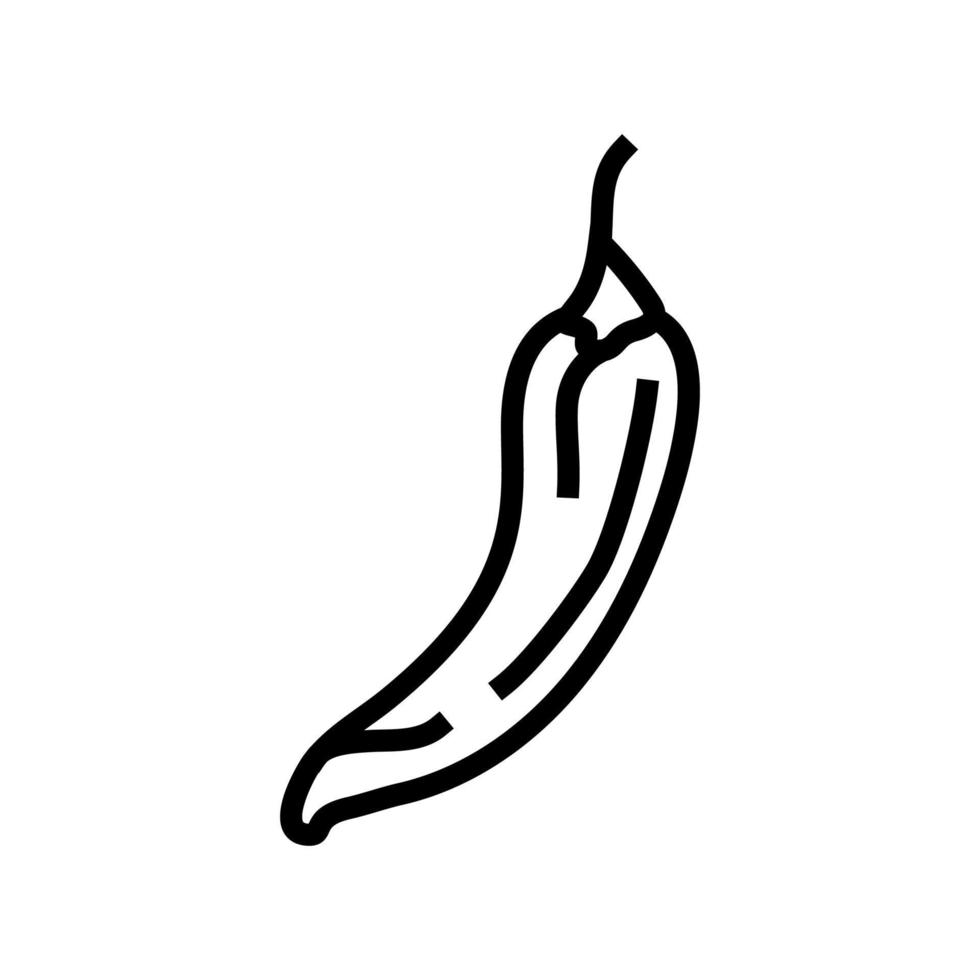 Chili voedsel kruid lijn icoon vector illustratie