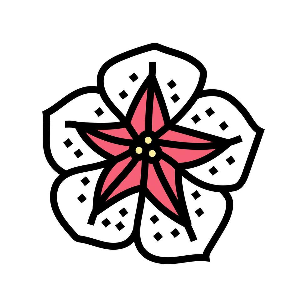 petunia bloem voorjaar kleur icoon vector illustratie