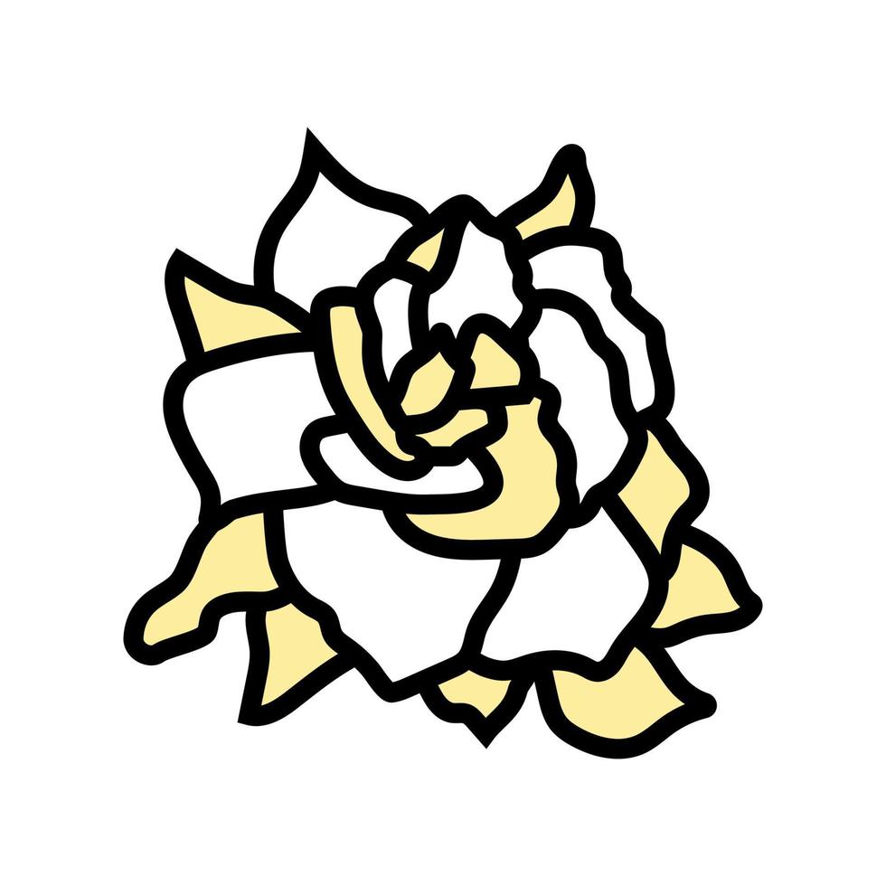 gardenia bloesem voorjaar kleur icoon vector illustratie