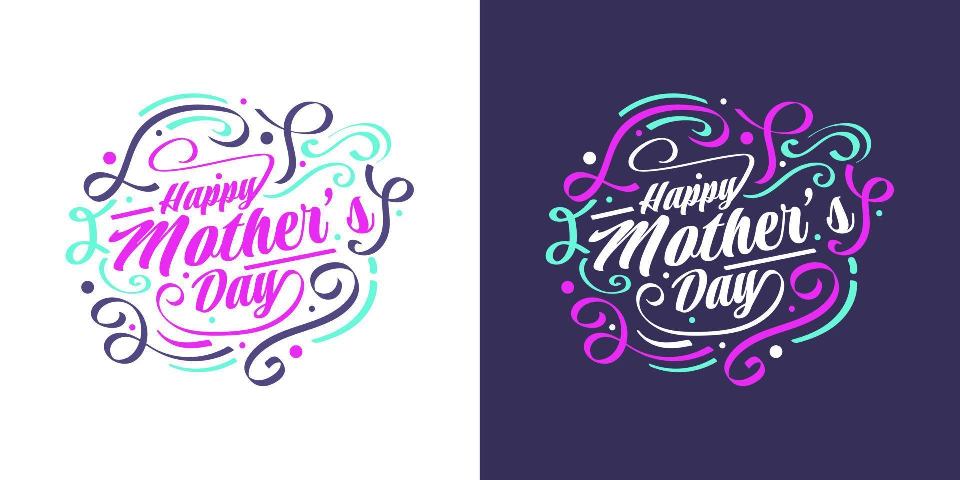 gelukkig moeder dag kalligrafie. kan worden gebruikt voor groet kaart, poster, banier, of t overhemd ontwerp vector